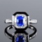 14k Gold 1.42 Ctw Natural Sapphire & Diamond Ring