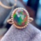 14k Gold 4.2 Ct Natural Opal & Diamond Ring