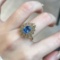 14k Gold 1.88 Ct Natural Sapphire & Diamond Ring