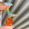 14k Gold 15.72 Ct Natural Spessartine & Diamond Brooch/pendant( Without Chain )