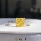 Gia Certified 14k Gold 1.50 Ct Natural Yellow Diamond & Diamond Ring