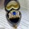 14k Gold 1.44 Ctw Natural Sapphire & Diamond Ring