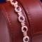 14k Gold 3.16 Ctw Natural Ruby & Diamond Bracelet