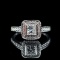 Gia Certified 14k Gold 0.31 Ct Natural E Vvs1 Princess Diamond Ring