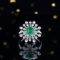 14k Gold 1.76 Ctw Vivid Green Natural Emerald & Diamond Ring/pendant( Without Chain )