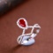 14k Gold 1.08 Ctw Natural Ruby & Diamond Ring
