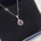 14k Gold 0.74 Ctw Natural Ruby & Diamond Pendant( Without Chain )