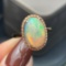 14k Gold 4.07 Ct Natural Opal & Diamond Ring