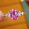 14k Gold 1.20 Ctw Natural Padparadscha Sapphire & Diamond Ring