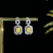 14k Gold 0.48 Ctw Natural Yellow Diamond & Diamond Earrings