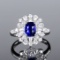 14k Gold 2.73 Ctw Natural Sapphire & Diamond Ring