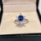 14k Gold 3.33 Ctw Natural Sapphire & Sapphire Ring