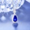 14k Gold 2.96 Ctw Natural Sapphire & Diamond Pendant( Without Chain )
