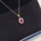 14k Gold 0.98 Ctw Natural Ruby & Diamond Necklace
