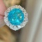 14k Gold 7.57 Ct Natural Paraiba Tourmaline & Diamond Ring/pendant( Without Chain )