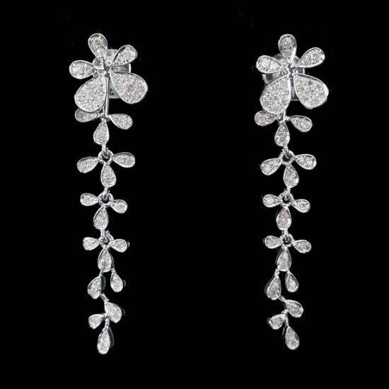 14k Gold 0.40 Ct Natural H Diamond Earrings