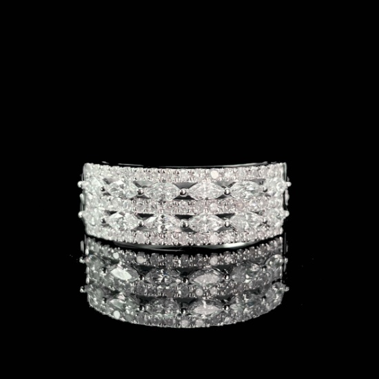 14k Gold 1.1 Ct Natural H Diamond Ring
