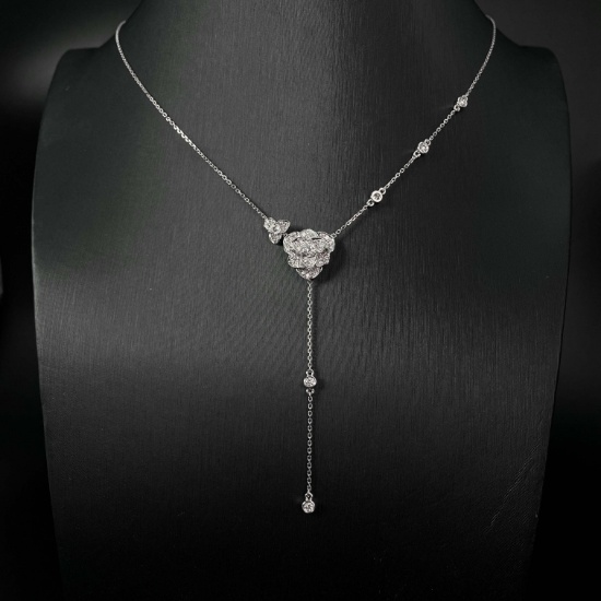 14k Gold 0.6 Ct Natural H Diamond Necklace