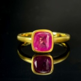 14k Gold 1.28 Ct Natural Padparadscha Sapphire Ring