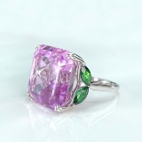 14k Gold 27.2 Ct Natural Kunzite Ring
