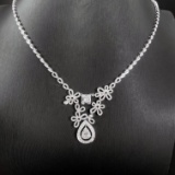 14k Gold 1.1 Ct Natural H Diamond Necklace