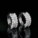 14k Gold 0.90 Ct Natural H Diamond Earrings