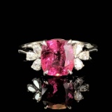 14k Gold 2.04 Ctw Natural Spinel & Diamond Ring