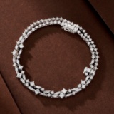 14k Gold 3.5 Ct Natural H Diamond Bracelet