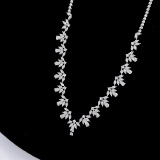 14k Gold 3.32 Ctw Natural H Diamond Necklace