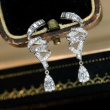 14k Gold 0.60 Ct Natural H Diamond Earrings