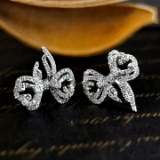 14k Gold 0.24 Ct Natural H Diamond Earrings