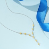 14k Gold 1.48 Ctw Natural H Diamond Necklace