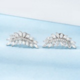 14k Gold 1.02 Ctw Natural H Diamond Earrings