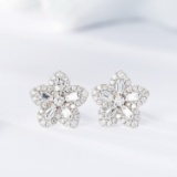 14k Gold 0.46 Ctw Natural H Diamond Earrings