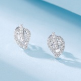 14k Gold 0.47 Ctw Natural H Diamond Earrings