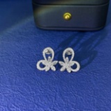 14k Gold 0.46 Ctw Natural H Diamond Earrings