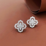 14k Gold 1.42 Ctw Natural H Diamond Earrings