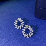 14k Gold 0.84 Ctw Natural H Diamond Earrings
