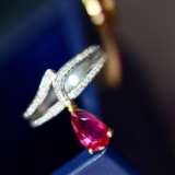 14k Gold 1.69 Ctw Natural Ruby & Diamond Ring