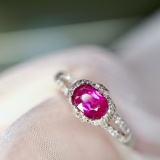 14k Gold 1.07 Ctw Natural Ruby & Diamond Ring
