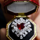 14k Gold 1.77 Ctw Natural Ruby & Diamond Ring