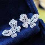 14k Gold 0.70 Ct Natural H Diamond Earrings