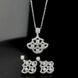 14k Gold 0.96 Ct Natural H Diamond Jewelry Set