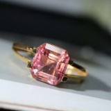 14k Gold 2.63 Ct Natural Tourmaline & Diamond Ring