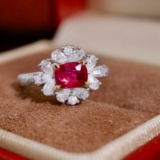 14k Gold 1.12 Ctw Natural Ruby & Diamond Ring