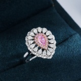 14k Gold 1.54 Ctw Natural Pink Diamond & Diamond Ring