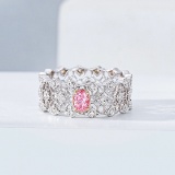 14k Gold 0.47 Ctw Natural Pink Diamond & Diamond Ring