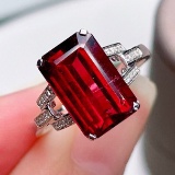 14k Gold 5.67 Ct Natural Tourmaline & Diamond Ring