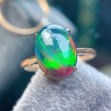 14k Gold 3.94 Ct Natural Opal Ring