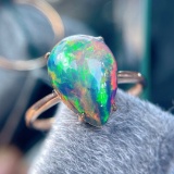 14k Gold 3.58 Ct Natural Opal Ring